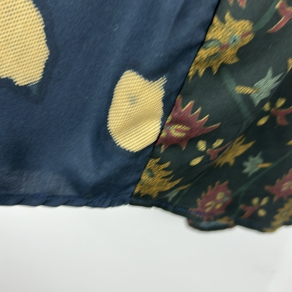 Desigual Vardar Artsy Embroidered Long Sleeve Button Down Shirt Medium Blue - Picture 11 of 13